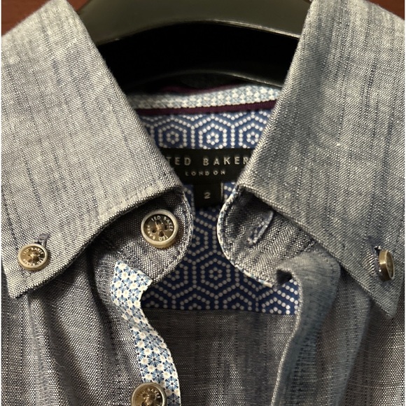 TED BAKER London linen shirt Small retails $185 - Picture 3 of 10